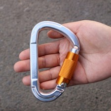 25KN Heavy Duty Locking Carabiner Clip Rock Climbing Hook Big Tree Rigging Swing