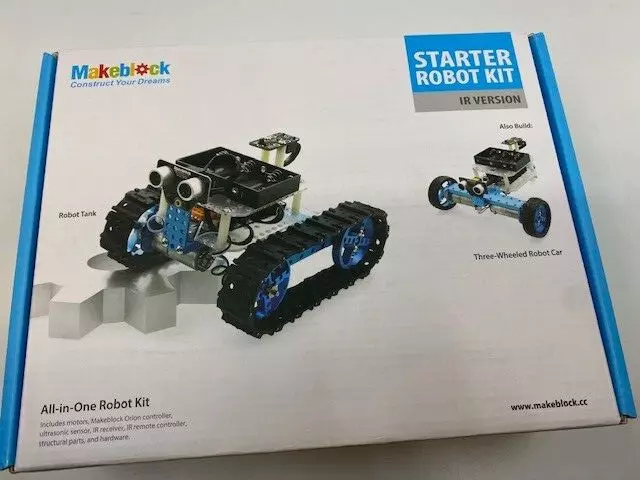 MakeBlock Starter Robot Kit V2 w/ Electronics (Blue) - RobotShop