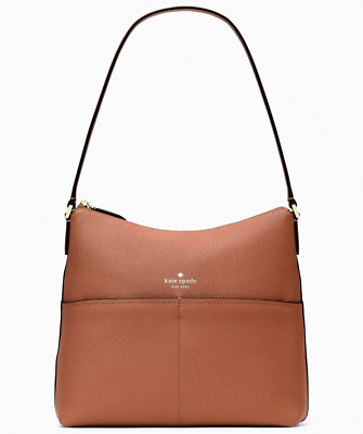 Kate Spade Bailey Brown Leather Shoulder Bag K4650 Warm