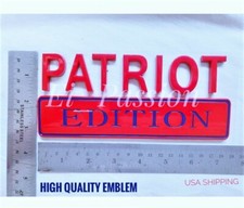 PATRIOT EDITION Red Blue Fit All Cars Trucks logo CUSTOM EMBLEM Side Fender Hood