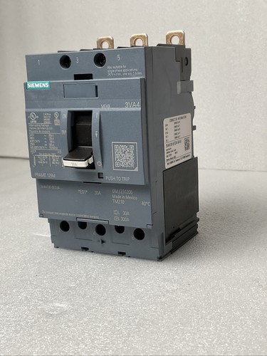 SIEMENS 3VA4130-5ED34-0AA0 3P 30A, BOLT-ON MOLDED CASE CIRCUIT BREAKER, NEW!! - Picture 5 of 6