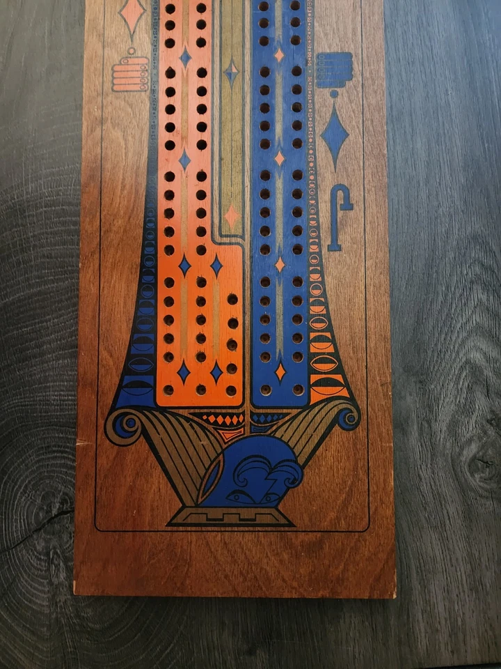 Vintage Jack of Diamonds Cribbage Board Wooden Stancraft - Image 3 of 4