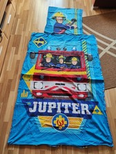 Feuerwehrmann Sam Bettwäsche 135x200 100% Baumwolle Feuerwehr Kinderbettwäsche