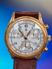 MAURICE LACROIX 16834 CHRONOGRAPH 37mm WORKING VERY BEAUTIFUL WATCH WHITE DIAL