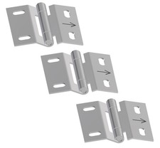 3 x SCHARTEC Centre hinge for sectional garage doors folding flush spare parts