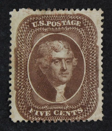 CKStamps: US Stamps Collection Scott#30A 5c Jefferson Unused H Regum