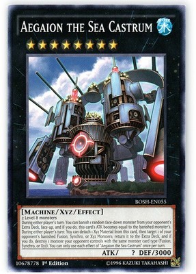 Aegaion the Sea Castrum - BOSH-EN055 - Common - 1st Edition - Moderately Played