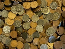 COIN GRAB BAG LOT OF OLD US WHEAT CENTS AND STEEL CENTS