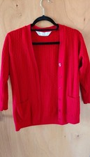 Vintage 90er St Michael M&S rot Zopfmuster La...