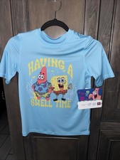 Sz 8 Boys Spongebob Squarepants Shirt Rashgauard "Having A Swell Time" UV50 NWT