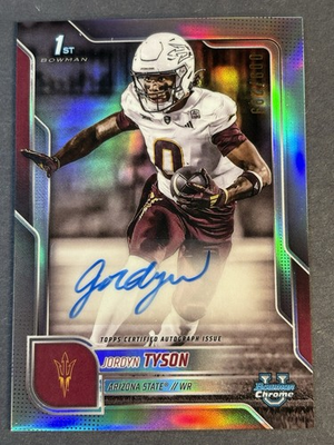 #ad 2025 Bowman U Chrome Jordyn Tyson Refractor Auto 299 ASU Saints Rookie $80.00