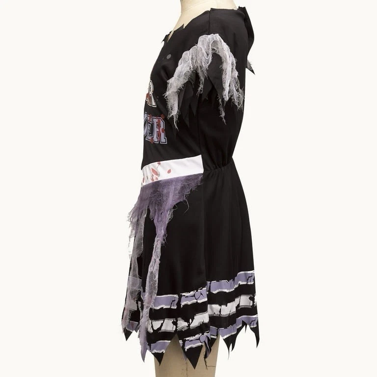 Fun World Zombie Fear Leader Girls XL 14-16 Halloween Costume Dress Pom Poms - Image 3 of 4