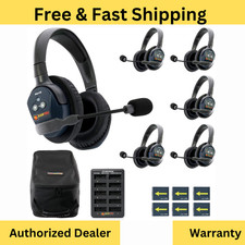 Eartec UltraLite PRO16 2025 Wireless Headsets 6 Dual-Ear 2.4GHz Intercom