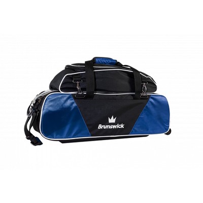 Bowling 3 Ball Tasche Brunswick Eclipse Triple Tote Blue with Pouch