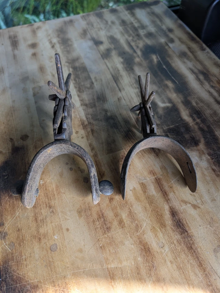 古董正品 19 世纪中期 - 19 世纪中期手工墨西哥 VAQUERO SPUR — 第 3/3 张图片