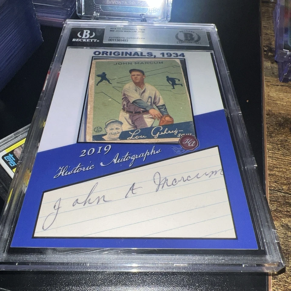 John Marcum 1934 Cut Autograph from 2019 HA Originals numbered /30 - Image 3 of 4