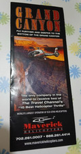 Grand Canyon Maverick Helicopters Brochure Las Vegas 2000 Fold Out Full Color