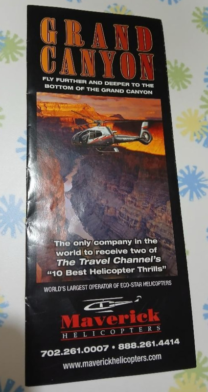 Grand Canyon Maverick Helicopters Brochure Las Vegas 2000 Fold Out Full Color