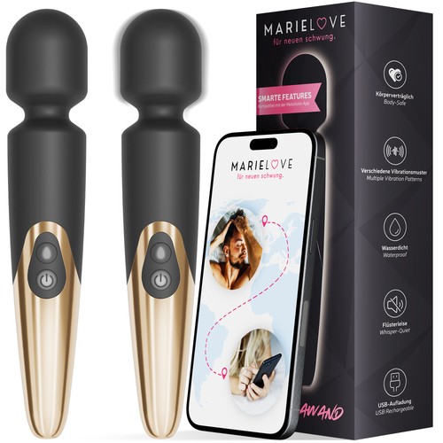 Wand Massagegerät 10 Stufen sehr stark Massagestab Akku Vibrator Sexspielzeug