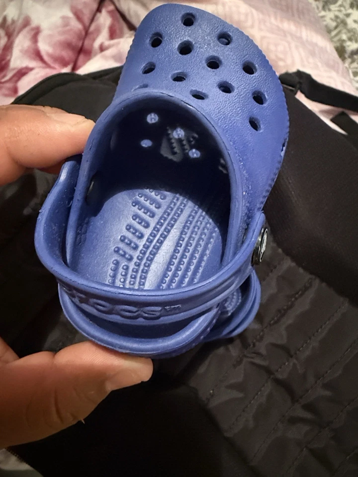 Crocs Classic Clog Baby Toddler SZ 2 3 Slip-On Blue Water Shoes Unisex My First - Image 3 of 4