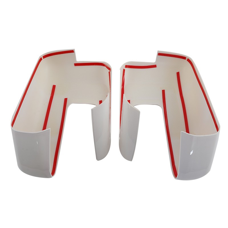 White Side Door Wing Mirror Cover Cap For 2021~2024 Ford F-150 W/Turn Signal Cut