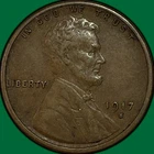 1917-S Lincoln Wheat Cent Extremely Fine XF Coin #36767