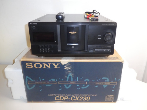 Sony CDP-CX230 Mega Storage 200x CD changer in original packaging, laser,...