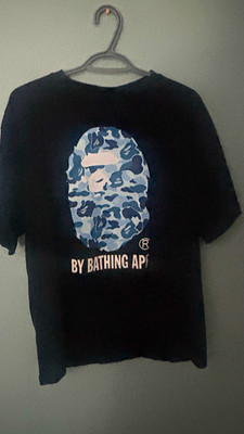 A Bathing Ape BAPE Men s XL Black Graphic Print Logo Crew Neck T-Shirt