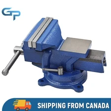 Bench Vise W/ Anvil Swivel 4in Locking Base Tabletop Clamp Heavy Duty Steel
