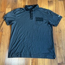 Jimmie Austin University Golf Club Men's Polo Black Check Measurements