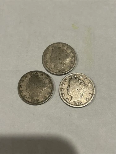 barber nickel lot 1911-1912
