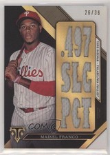 2016 Topps Triple Threads Relics 26/36 Maikel Franco #TTR-MF2 2u3