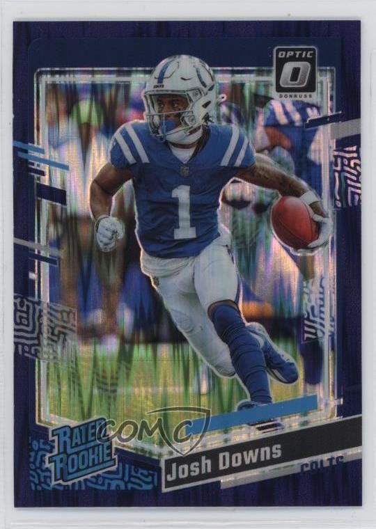 2023 Panini Donruss Optic Rated Purple Shock Prizm Josh Downs #248 Rookie RC