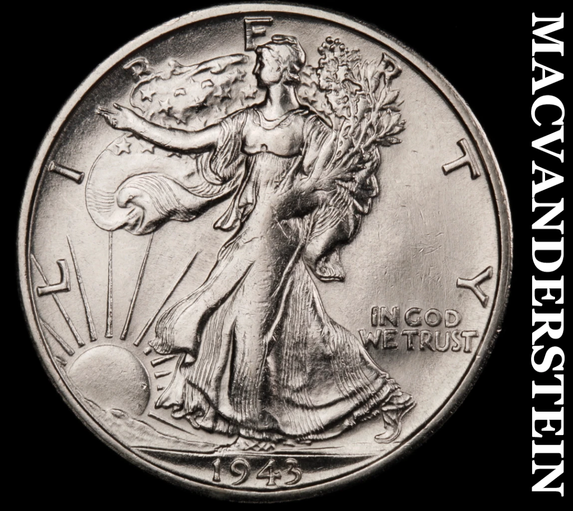 Uncirculated 1943 Year Liberty Walking Half Dollars (1916-1947