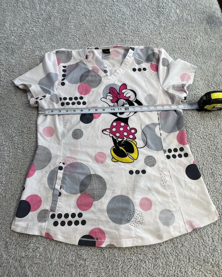 Women's Size Large Dickies Tooniforms Scrub Top "Minnie Mouse" - Image 2 of 4