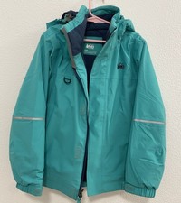 REI Kids' Small Green Full Zip Hooded Winter Jacket Insulated