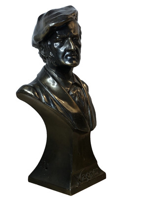 Small Bronze Bust Of German Composer Richard Wagner, Germany, 6.5''x2''