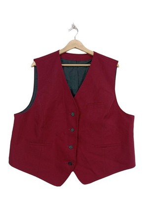 CLINIC DRESS Strickweste Damen Weste Gr. DE 50 rot Business-Look