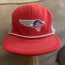 VTG Halliburton Trucker Cap Rope Oilfield Patch USA 80s-90s-"H" Embroidered RARE