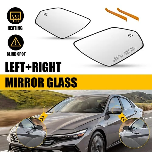 Mirror Glass For 21-25 Hyundai Elantra with Backing Plate Left Right Side Heated