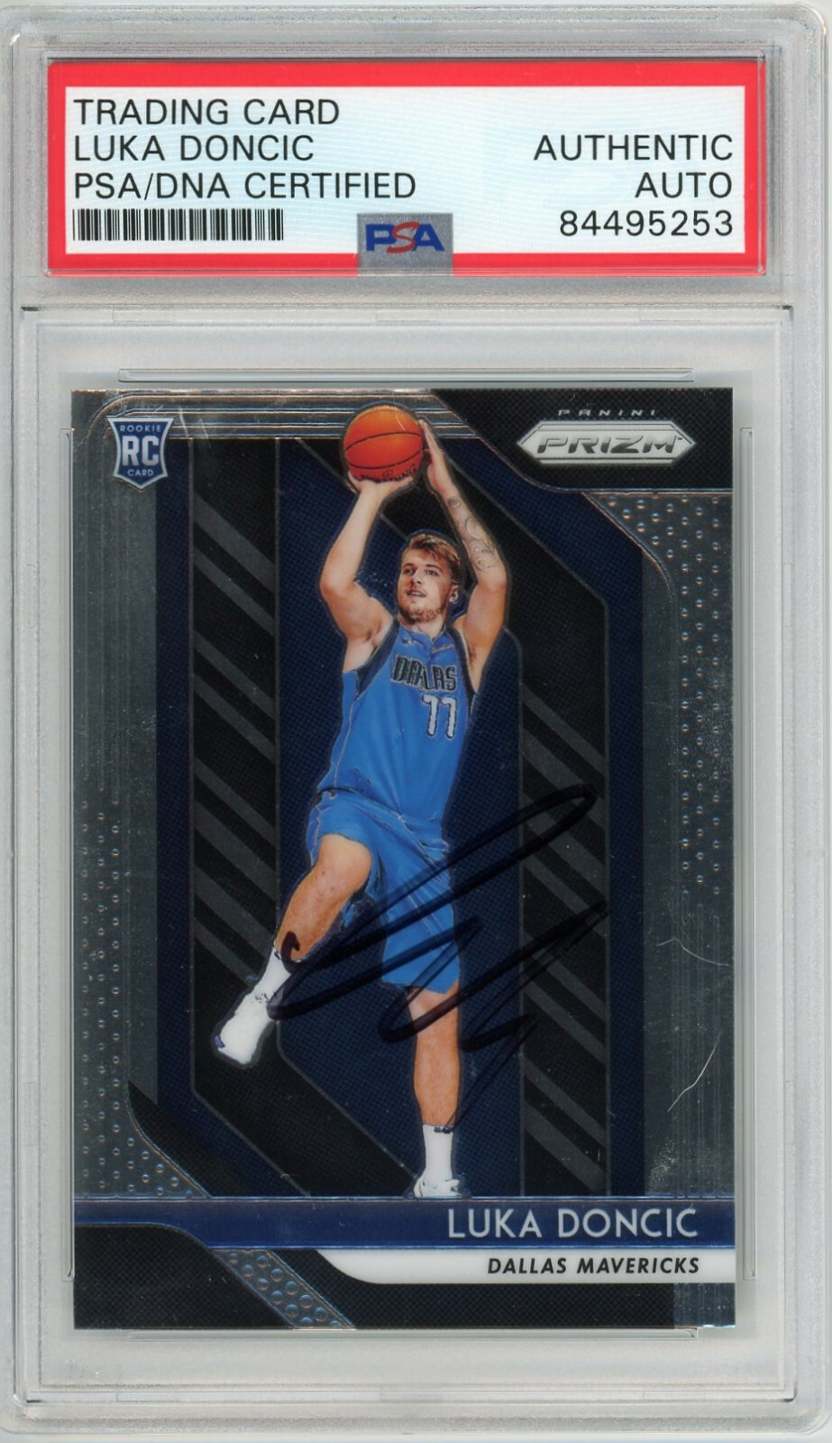 PSA/DNA LUKA DONCIC 2018-19 PANINI PRIZM ROOKIE CARD RC #280 SIGNED AUTO DALLAS