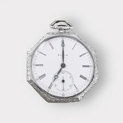 Elgin Fancy Taschenuhr Grade 303 (1918) 12s Gold gefüllt Vintage Breguet - Bild 1 von 4