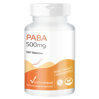PABA 500 mg -180 Tabletten für 1/2 Jahr, Schönheitsvitamin, VEGAN | Vitamintrend