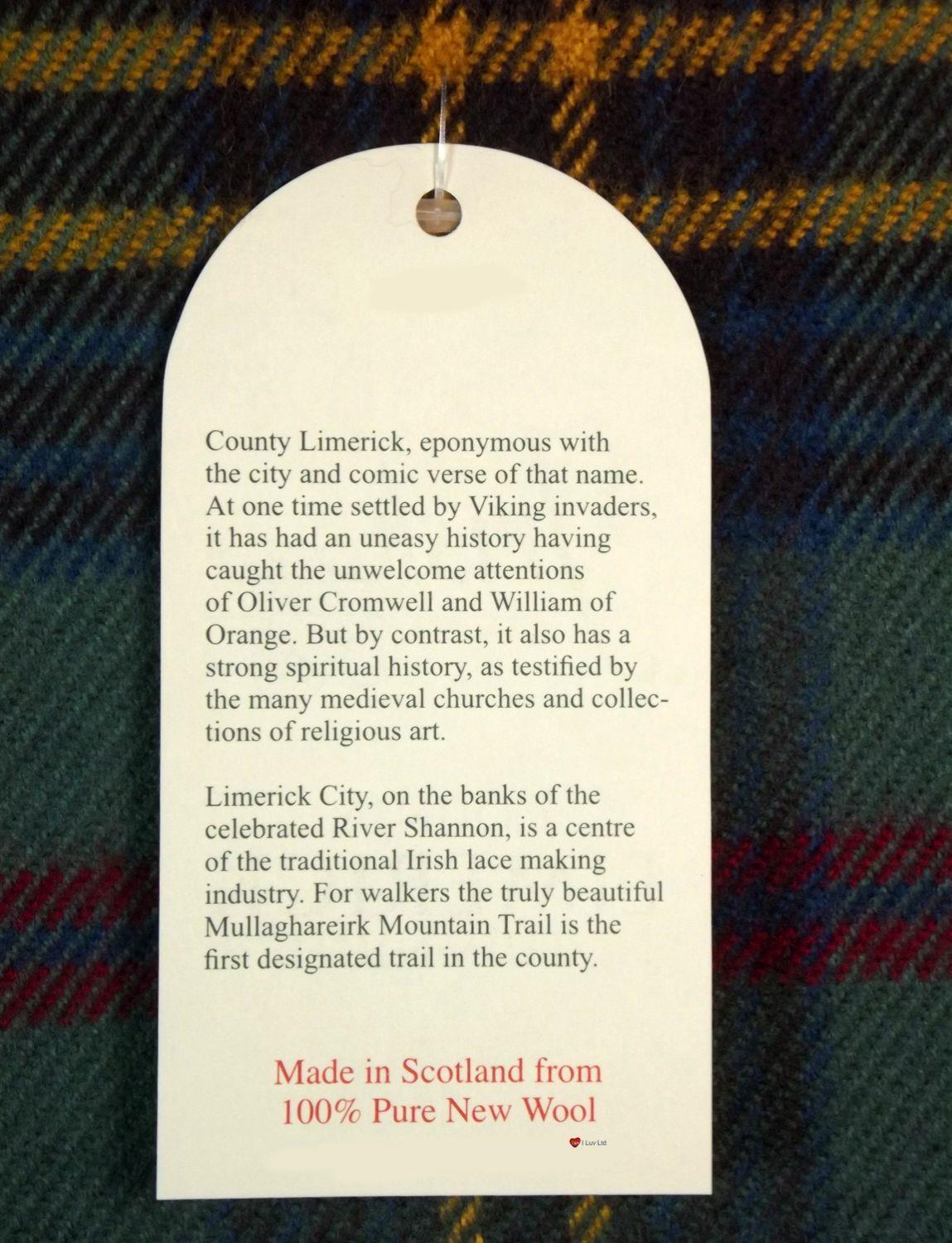 Mens Tie Irish Wool in Ireland County Limerick Tartan Plaid image 5