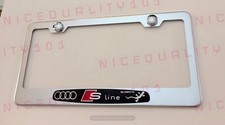 3d Quattro Sline Stainless Steel Chrome Finished License Plate Frame