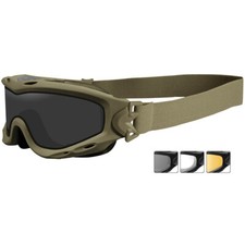 Wiley X Spear Goggles 3 Objektive Tactical Airsoft Swat Brillen Tan Rahmen