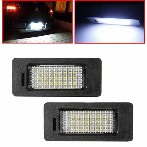 2x Ultra White LED Car Trunk License Plate Lights Set for BMW E39 E60