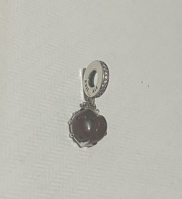 Neu S925 ALE Sterlingsilber roter Marienkäfer   Hänger Charm