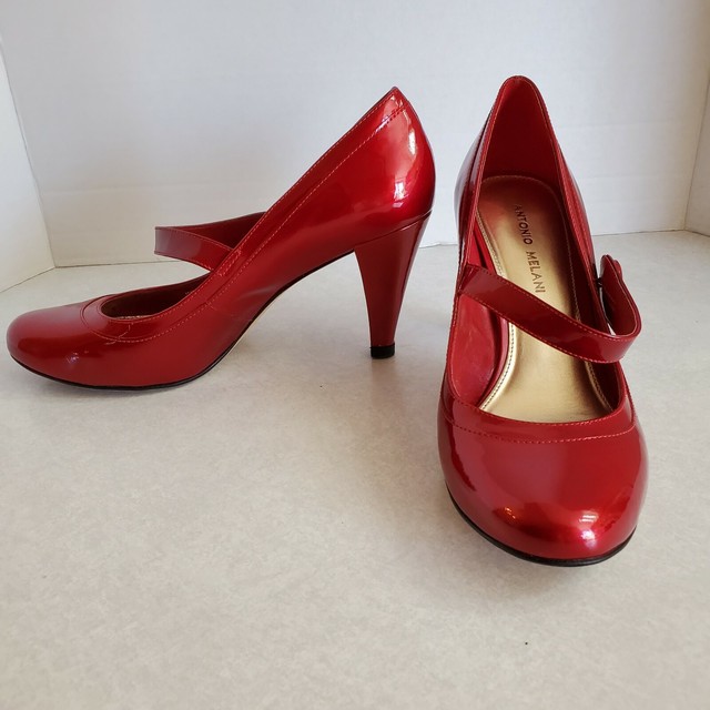 Antonio Melani 9 Shiny Red Mary Jane 3