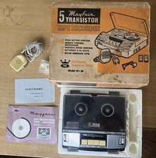 Mayfair Ft-111 Super Deluxe Mini 5 Transistor Reel To Reel Tape Recorder In Box